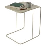 Tavolino da Salotto Bianco Crema Effetto Lucido Forma Rettangolare 47x46x57h cm, Sfumatura Colore Ripiano Crema - Cattaneo