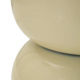 Tavolino da Salotto Bianco Crema Forma Rotondo Colore Ripiano Bianco 33x51x33h cm, Sfumatura Colore Struttura Crema - Bandip