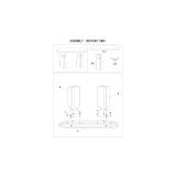 Tavolino da Salotto Bianco Crema Forma Rotondo Colore Ripiano Bianco 45x45x58h cm, Sfumatura Colore Struttura Crema - Fanotalo