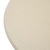 Tavolino da Salotto Bianco Crema Forma Rotondo Colore Ripiano Bianco 45x45x58h cm, Sfumatura Colore Struttura Crema - Fanotalo