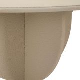 Tavolino da Salotto Bianco Crema Forma Rotondo Colore Ripiano Bianco 45x45x58h cm, Sfumatura Colore Struttura Crema - Fanotalo