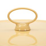Tavolino da Salotto Bianco Crema Forma Rotondo Colore Ripiano Bianco 46x54x46h cm, Sfumatura Colore Struttura Crema - Inle