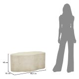 Tavolino da Salotto Bianco Crema Nero Adatto per Indoor-outdoor Effetto Pietra Forma Nuvola 62x48x100h cm, Colore Ripiano Bianco - Sefrou
