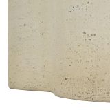 Tavolino da Salotto Bianco Crema Nero Adatto per Indoor-outdoor Effetto Pietra Forma Nuvola 62x48x100h cm, Colore Ripiano Bianco - Sefrou