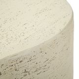 Tavolino da Salotto Bianco Crema Nero Adatto per Indoor-outdoor Effetto Pietra Forma Nuvola 62x48x100h cm, Colore Ripiano Bianco - Sefrou