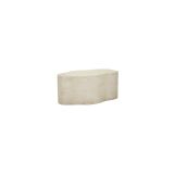 Tavolino da Salotto Bianco Crema Nero Adatto per Indoor-outdoor Effetto Pietra Forma Nuvola 62x48x100h cm, Colore Ripiano Bianco - Sefrou