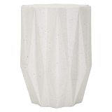 Tavolino da Salotto Bianco Crema Nero Adatto per Indoor-outdoor Effetto Pietra Forma Stella 46x60x46h cm, Colore Ripiano Bianco - Gala