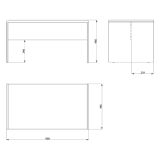 Tavolino da Salotto Bianco Crema Nero Forma Rettangolare Colore Ripiano Bianco 90x50x47h cm, Colore Struttura Nero - Limatola