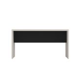 Tavolino da Salotto Bianco Crema Nero Forma Rettangolare Colore Ripiano Bianco 90x50x47h cm, Colore Struttura Nero - Limatola