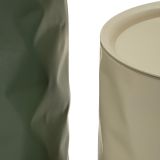 Tavolino da Salotto Bianco Crema Verde set da 2 Forma Rotondo 44x52x44h cm, Colore Ripiano Bianco - Ganomo