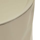 Tavolino da Salotto Bianco Crema Verde set da 2 Forma Rotondo 44x52x44h cm, Colore Ripiano Bianco - Ganomo