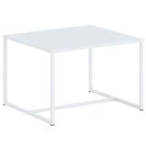 Tavolino da Salotto Bianco Forma Quadrato Colore Ripiano Bianco 67x67x46h cm, Materiale Piano in Legno Nobilitato - Lisese