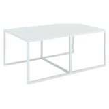 Tavolino da Salotto Bianco Forma Rettangolare Colore Ripiano Bianco 102x67x46h cm, Materiale Piano in Legno Nobilitato - Livasi
