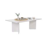 Tavolino da Salotto Bianco Forma Rettangolare Materiale Piano in Legno Nobilitato 119x60x40h cm, Colore Ripiano Bianco - Turate