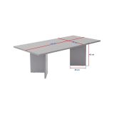 Tavolino da Salotto Bianco Forma Rettangolare Materiale Piano in Legno Nobilitato 119x60x40h cm, Colore Ripiano Bianco - Turate