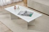 Tavolino da Salotto Bianco Forma Rettangolare Materiale Piano in Legno Nobilitato 119x60x40h cm, Colore Ripiano Bianco - Turate