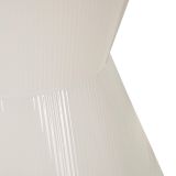 Tavolino da Salotto Bianco Forma Rotondo Colore Ripiano Bianco 47x59x47h cm, Materiale Piano in Metallo - Fanamaba