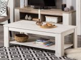 Tavolino da Salotto Bianco Larice un Vano Forma Rettangolare 120x60x41.5h cm, Sfumatura Colore Ripiano Larice - Front