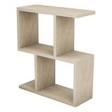 Tavolino da Salotto Bianco Marmo 2 Vani Forma Rettangolare 45x17x51h cm, Sfumatura Colore Ripiano Marmo - Tarzo