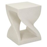 Tavolino da Salotto Bianco Marmo Adatto per Indoor-outdoor Forma Quadrato 42x53x42h cm, Colore Ripiano Bianco - Gale
