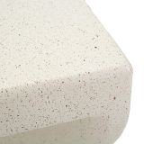 Tavolino da Salotto Bianco Marmo Adatto per Indoor-outdoor Forma Quadrato 42x53x42h cm, Colore Ripiano Bianco - Gale