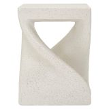Tavolino da Salotto Bianco Marmo Adatto per Indoor-outdoor Forma Quadrato 42x53x42h cm, Colore Ripiano Bianco - Gale