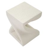 Tavolino da Salotto Bianco Marmo Adatto per Indoor-outdoor Forma Quadrato 42x53x42h cm, Colore Ripiano Bianco - Gale