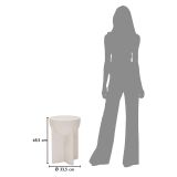 Tavolino da Salotto Bianco Marmo Adatto per Indoor-outdoor Forma Rotondo 41x56x41h cm, Colore Ripiano Bianco - Galeli