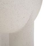 Tavolino da Salotto Bianco Marmo Adatto per Indoor-outdoor Forma Rotondo 41x56x41h cm, Colore Ripiano Bianco - Galeli