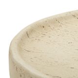 Tavolino da Salotto Bianco Marmo Adatto per Indoor-outdoor Forma Rotondo 42x51x42h cm, Colore Ripiano Bianco - Gaka