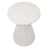 Tavolino da Salotto Bianco Marmo Adatto per Indoor-outdoor Forma Rotondo 47x61x47h cm, Colore Ripiano Bianco - Gakamota