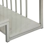 Tavolino da Salotto Bianco Marmo Argento Forma Rettangolare Colore Ripiano Bianco 90x45x60h cm, Materiale Struttura in Metallo - Fafaha
