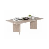 Tavolino da Salotto Bianco Marmo Forma Rettangolare Materiale Piano in Legno Nobilitato 119x60x40h cm, Colore Ripiano Bianco - Turate