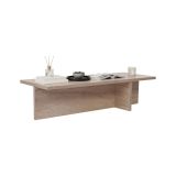 Tavolino da Salotto Bianco Marmo Forma Rettangolare Materiale Piano in Legno Nobilitato 120x45x30h cm, Colore Ripiano Bianco - Marmorito