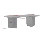 Tavolino da Salotto Bianco Marmo Forma Rettangolare Materiale Piano in Legno Nobilitato 120x60x41h cm, Colore Ripiano Bianco - Nomeva