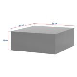 Tavolino da Salotto Bianco Marmo Forma Rettangolare Materiale Piano in Legno Nobilitato 90x90x35h cm, Colore Ripiano Bianco - Nofaraka