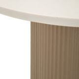 Tavolino da Salotto Bianco Marmo Grigio Tortora Forma Squadrata Colore Ripiano Bianco 48x46x39h cm, Materiale Struttura in Metallo - Ganiha