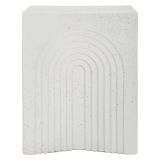 Tavolino da Salotto Bianco Marmo Nero Adatto per Indoor-outdoor Forma Rettangolare 48x58x48h cm, Colore Ripiano Bianco - Galato