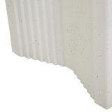 Tavolino da Salotto Bianco Marmo Nero Adatto per Indoor-outdoor Forma Rettangolare 48x58x48h cm, Colore Ripiano Bianco - Galato