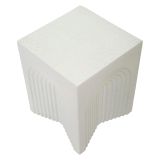 Tavolino da Salotto Bianco Marmo Nero Adatto per Indoor-outdoor Forma Rettangolare 48x58x48h cm, Colore Ripiano Bianco - Galato
