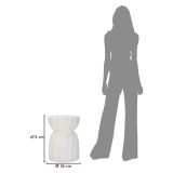 Tavolino da Salotto Bianco Marmo Nero Adatto per Indoor-outdoor Forma Rotondo 44x55x44h cm, Colore Ripiano Bianco - Galava