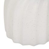 Tavolino da Salotto Bianco Marmo Nero Adatto per Indoor-outdoor Forma Rotondo 44x55x44h cm, Colore Ripiano Bianco - Galava