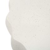 Tavolino da Salotto Bianco Marmo Nero Adatto per Indoor-outdoor Forma Rotondo 44x55x44h cm, Colore Ripiano Bianco - Galava