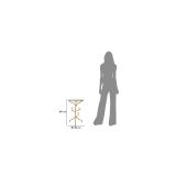 Tavolino da Salotto Bianco Marmo oro Forma Rotondo Colore Ripiano Bianco 38x38x60h cm, Materiale Struttura in Plastica - Fanise