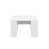 Tavolino da Salotto Bianco Opaco Forma Quadrato Colore Ripiano Bianco 67x67x43h cm, Sfumatura Colore Struttura Opaco - Magre