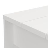 Tavolino da Salotto Bianco Opaco Forma Rettangolare Colore Ripiano Bianco 90x50x43h cm, Sfumatura Colore Struttura Opaco - Riposto