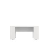 Tavolino da Salotto Bianco Opaco Forma Rettangolare Colore Ripiano Bianco 90x50x43h cm, Sfumatura Colore Struttura Opaco - Riposto