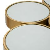 Tavolino da Salotto Bianco oro Forma Rettangolare Colore Ripiano Bianco 100x55x70h cm, Materiale Struttura in Vetro - Raisa