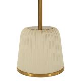 Tavolino da Salotto Bianco oro Forma Rotondo Colore Ripiano Bianco 43x35x43h cm, Materiale Struttura in Plastica - Kep