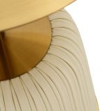 Tavolino da Salotto Bianco oro Forma Rotondo Colore Ripiano Bianco 43x35x43h cm, Materiale Struttura in Plastica - Kep